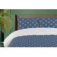 thumbnail image 1 of Ambesonne Floral Down Alternative Quilt Comforter, Retro Flowers Mesh Navy Tone, Twin, Night Blue White, 1 of 1