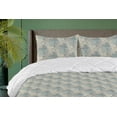 thumbnail image 1 of Ambesonne Floral Down Alternative Quilt Comforter, Vintage Flower Sketch Retro, Twin XL, Dark Eggshell and Cadet Blue, 1 of 5