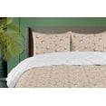 thumbnail image 1 of Ambesonne Floral Down Alternative Quilt Comforter, Vintage Rose Pastel Pattern, Twin XL, Tan Blush and Umber, 1 of 5