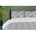 thumbnail image 1 of Ambesonne Floral Down Alternative Quilt Comforter, Wild Meadow Flowers Jungle, Twin XL, Soft Blue Green and Pink, 1 of 5