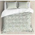 thumbnail image 1 of Ambesonne Floral Duvet Cover Set, Close up View of Flowers, 2-Calking, Pale Blue Pastel Green, 1 of 1