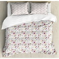 thumbnail image 1 of Ambesonne Floral Duvet Cover Set, Hand Drawn Wild Herbs Images, 2-Calking, Multicolor, 1 of 6