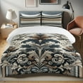 thumbnail image 1 of Ambesonne Floral Duvet Cover Set, Huddles of Curlicue Leaves, King, Dark Reseda Green Dusk, 1 of 4