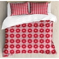 thumbnail image 1 of Ambesonne Floral Duvet Cover Set, Rhythmic Abstract Floral, 2-Calking, Pale Pink and Pale Taupe, 1 of 7
