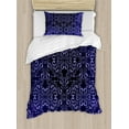thumbnail image 1 of Ambesonne Floral Duvet Cover Set, Royal Victorian Pattern, Twin, Dark Purple Lavender, 1 of 3