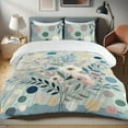 thumbnail image 1 of Ambesonne Floral Duvet Cover Set, Springtime Happiness Floral, King, Blue Grey Blush Peach, 1 of 4