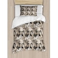 thumbnail image 1 of Ambesonne Floral Duvet Cover Set, Vintage Plant Soft Color, Twin, Tan Black, 1 of 3