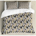 thumbnail image 1 of Ambesonne Floral Duvet Cover Sets, Cartoon Style Flowers Theme, 2-Queen, Multicolor, 1 of 3