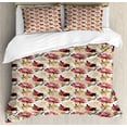 thumbnail image 1 of Ambesonne Floral Duvet Cover Sets, Country Bouquet Blossom, 2-King, Maroon Beige Ivory, 1 of 3