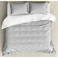 thumbnail image 1 of Ambesonne Floral Duvet Cover Sets, Feminine Roses with Details, 2-King, Pale Taupe and Pearl, 1 of 2