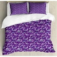 thumbnail image 1 of Ambesonne Floral Duvet Cover Sets, Japanese Wisteria Flowers, 2-Queen, Purple Seafoam, 1 of 6