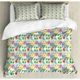 thumbnail image 1 of Ambesonne Floral Duvet Cover Sets, Modern Brushstroke Art, 2-Queen, Multicolor, 1 of 7