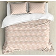 thumbnail image 1 of Ambesonne Floral Duvet Cover Sets, Rustic Botanic Blossom, 2-Queen, Pale Peach Blush, 1 of 6
