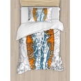 thumbnail image 1 of Ambesonne Floral Duvet Cover Sets, Surfboard and, 2-Twin, Slate Blue Pale Grey, 1 of 4