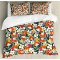 thumbnail image 1 of Ambesonne Floral Duvet Cover Sets, Vintage Natural Vibrant, 2-King, Multicolor, 1 of 7