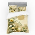 thumbnail image 1 of Ambesonne Floral Eucalyptus Bedding Set 4 Pcs, Pastel Abloom, King, Ivory Sage Green Mustard, 1 of 2