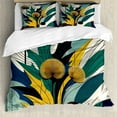 thumbnail image 1 of Ambesonne Floral Eucalyptus Duvet Cover Set, Abstract Thistles, King, Teal Mustard Blue, 1 of 6