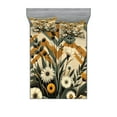 thumbnail image 1 of Ambesonne Floral Eucalyptus Fitted Sheet & Pillow Sham Set, Century&nbsp;Modern, Queen, Amber Laurel Green, 1 of 2