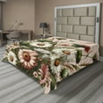 thumbnail image 1 of Ambesonne Floral Eucalyptus Flat Sheet, Blushing Blooms, Full Size, Blush Forest Green Pink, 1 of 1
