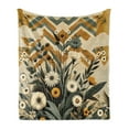 thumbnail image 1 of Ambesonne Floral Eucalyptus Fleece Throw Blanket Century&nbsp;Modern 50"x70" Amber Laurel Green, 1 of 5