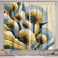 thumbnail image 1 of Ambesonne Floral Eucalyptus Kitchen Curtains, Summery Thistles, 55"x39", Mustard Blue Grey Cream, 1 of 3