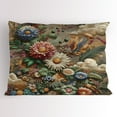 thumbnail image 1 of Ambesonne Floral Eucalyptus Pillow Sham, Art Nouveau Bloom, 26" X 20", Sepia Multicolor, 1 of 2