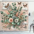 thumbnail image 1 of Ambesonne Floral Eucalyptus Shower Curtain, Boho Wild Abloom, 69"Wx70"L, Pale Rose Laurel Green, 1 of 1