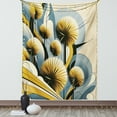 thumbnail image 1 of Ambesonne Floral Eucalyptus Tapestry Wall Hanging, Summery Thistles, 40"x60", Mustard Blue Grey Cream, 1 of 3