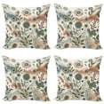 thumbnail image 1 of Ambesonne Floral Eucalyptus Throw Pillow Cover 4 Pack, Tender Garden, 16", Pale Rose Slate Blue, 1 of 7