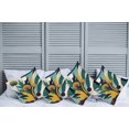 thumbnail image 1 of Ambesonne Floral Eucalyptus Throw Pillow Cover Pack of 4, Abstract Thistles, 4 Pcs-26" x 16", Teal Mustard Blue, 1 of 5