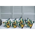 thumbnail image 1 of Ambesonne Floral Eucalyptus Throw Pillow Cover Pack of 4, Abstract Thistles, 4 Pcs-26" x 26", Teal Mustard Blue, 1 of 5