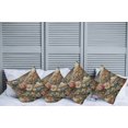 thumbnail image 1 of Ambesonne Floral Eucalyptus Throw Pillow Cover Pack of 4, Art Nouveau Bloom, 4 Pcs-36" x 16", Sepia Multicolor, 1 of 5