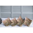 thumbnail image 1 of Ambesonne Floral Eucalyptus Throw Pillow Cover Pack of 4, Boho Wild Garden, 4 Pcs-18" x 18", Rose and Olive Green, 1 of 5