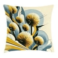 thumbnail image 1 of Ambesonne Floral Eucalyptus Throw Pillow Cushion Cover, Summery Thistles, 24" X 24", Mustard Blue Grey Cream, 1 of 2