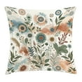 thumbnail image 1 of Ambesonne Floral Eucalyptus Throw Pillow Cushion Cover, Tender Garden, 16" X 16", Pale Rose Slate Blue, 1 of 2
