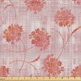 thumbnail image 1 of Ambesonne Floral Fabric by the Yard Upholstery, Circular Flower Silhouette, 1 Yard, Dried Rose Blush and Pink, 1 of 1
