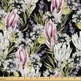 thumbnail image 1 of Ambesonne Floral Fabric by the Yard Upholstery, Gypsophila Lavender Flowers, 3 Yards, Pistachio Green and Lilac, 1 of 1