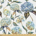 thumbnail image 1 of Ambesonne Floral Fabric by the Yard Upholstery, Hydrangea Flowers Summer Art, 3 Yards, Lavender and Sky Blue, 1 of 5