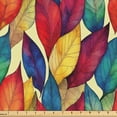 thumbnail image 1 of Ambesonne Floral Fabric by the Yard Upholstery, Leaves of Winter Melancholic, 10 Yards, Cream and Persian Blue, 1 of 5