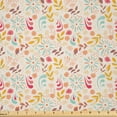 thumbnail image 1 of Ambesonne Floral Fabric by the Yard Microfiber, Botanical Flowers Pattern, 5 Yards, Champagne Multicolor, 1 of 1