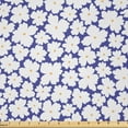thumbnail image 1 of Ambesonne Floral Fabric by the Yard Microfiber, Chamomiles on Dotted Back, 5 Yards, Dark Violet and Pale Camel, 1 of 2