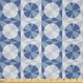 thumbnail image 1 of Ambesonne Floral Fabric by the Yard Microfiber, Circles Squares Flower Petal, 2 Yards, Dark Violet Pale Grey, 1 of 2