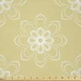 thumbnail image 1 of Ambesonne Floral Fabric by the Yard Microfiber, Classical Dotted Flowers, 1 Yard, Pale Camel White, 1 of 2
