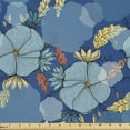 thumbnail image 1 of Ambesonne Floral Fabric by the Yard Microfiber, Doodle Flowers Boho Spring, 2 Yards, Blue Blue, 1 of 4