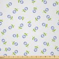 thumbnail image 1 of Ambesonne Floral Fabric by the Yard Microfiber, Green Leaves Vintage, 1 Yard, Green Violet Blue White, 1 of 1