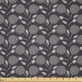 thumbnail image 1 of Ambesonne Floral Fabric by the Yard Microfiber, Hand-Drawn Dandelion Art, 5 Yards, Dark Purple Grey Eggplant, 1 of 2