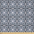 thumbnail image 1 of Ambesonne Floral Fabric by the Yard Microfiber, Rhythmic Leaves Butterflies, 1 Yard, Purpleblue Purpleblue, 1 of 2