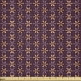 thumbnail image 1 of Ambesonne Floral Fabric by the Yard Microfiber, Simplistic Repeating Blossom, 5 Yards, Dark Fuchsia and Pale Taupe, 1 of 2