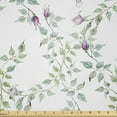 thumbnail image 1 of Ambesonne Floral Fabric by the Yard Microfiber, Twiggy Rose Branches, 1 Yard, Purple Grey Blue Grey, 1 of 4
