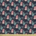 thumbnail image 1 of Ambesonne Floral Fabric by the Yard Upholstery, Abstract Dots Flowers Art, 3 Yards, Pastel Pink Cadet Blue, 1 of 5